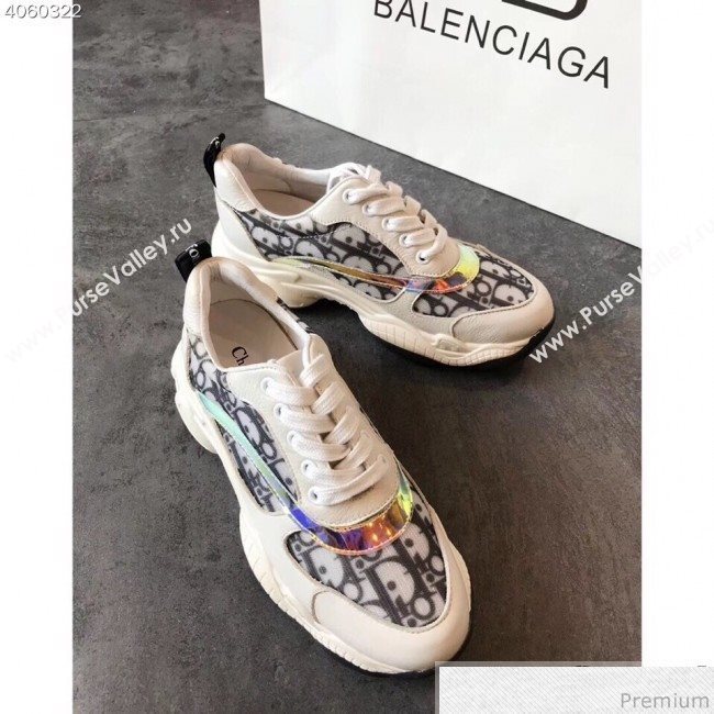 Dior Oblique Neon Band Sneakers White 2019 (EM-9040801)