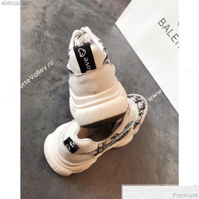 Dior Oblique Neon Band Sneakers White 2019 (EM-9040801)