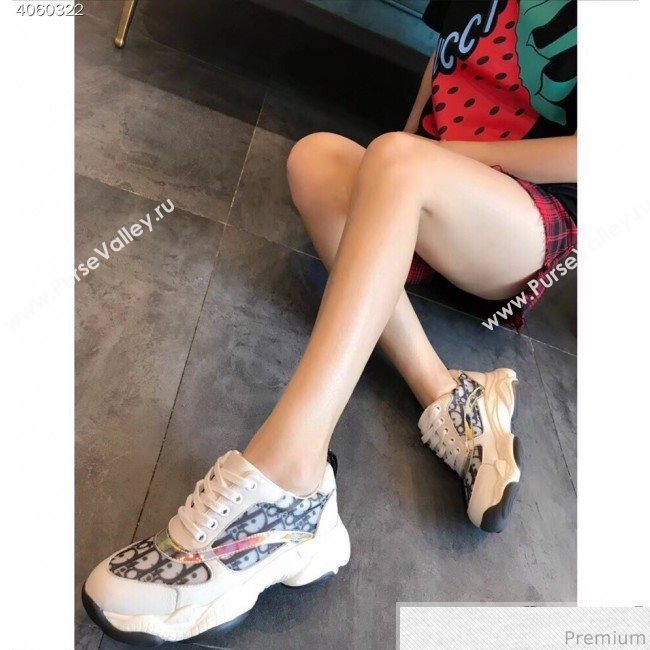 Dior Oblique Neon Band Sneakers White 2019 (EM-9040801)