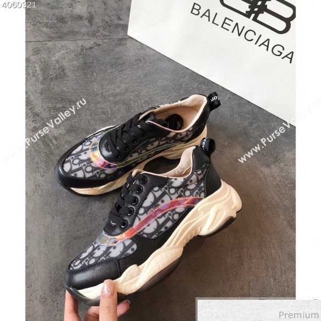 Dior Oblique Neon Band Sneakers Black 2019 (EM-9040802)
