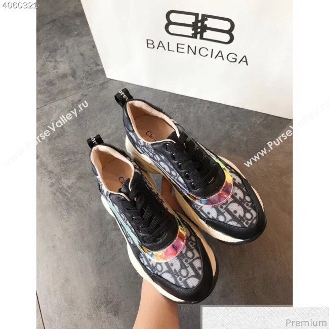 Dior Oblique Neon Band Sneakers Black 2019 (EM-9040802)