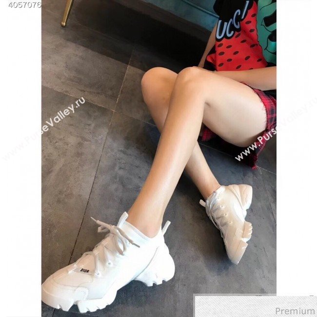 Dior D-Connect Sneaker in White Neoprene 2019 (EM-9040803)