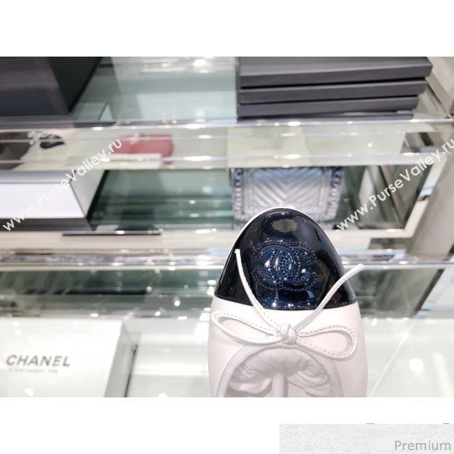 Chanel Calfskin Ballerinas G02819 White/Blue 2019 (EM-9040807)