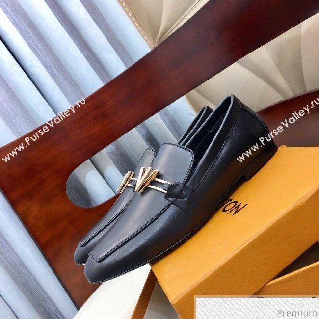 Louis Vuitton Upper Case Flat Loafer 1A4EV9 Black Leather 2019 (HZJ-9040834)