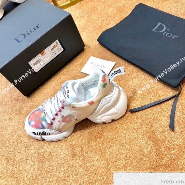 Dior D-Connect Floral Sneaker in Pink Neoprene 2019 (SIYA-9040837)