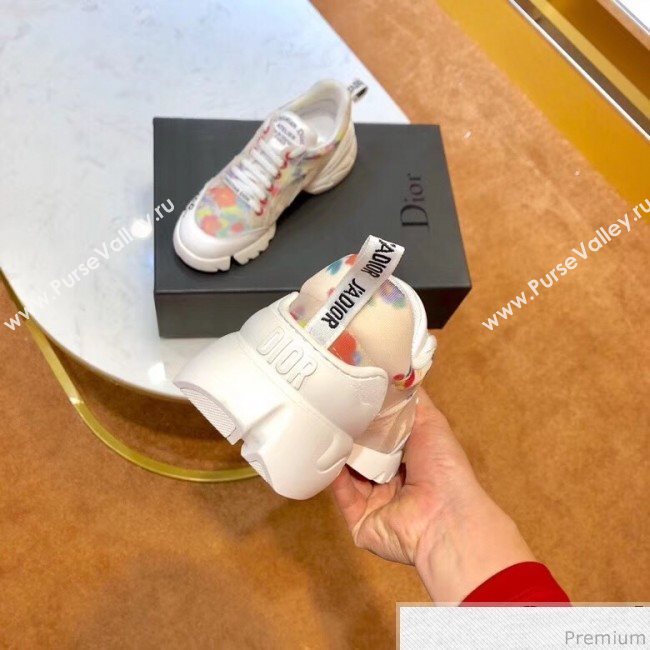 Dior D-Connect Floral Sneaker in Pink Neoprene 2019 (SIYA-9040837)