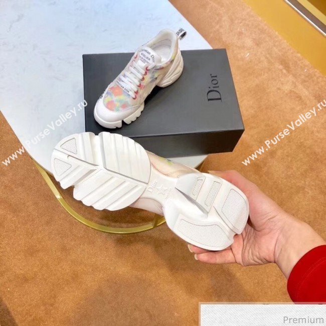 Dior D-Connect Floral Sneaker in Pink Neoprene 2019 (SIYA-9040837)