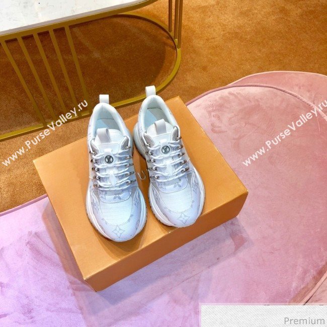 Louis Vuitton Run Away Pulse Sneakers White/Light Gray 2019 (SIYA-9040841)