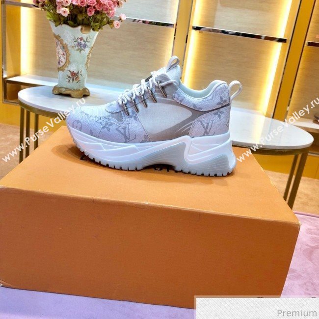 Louis Vuitton Run Away Pulse Sneakers White/Light Gray 2019 (SIYA-9040841)