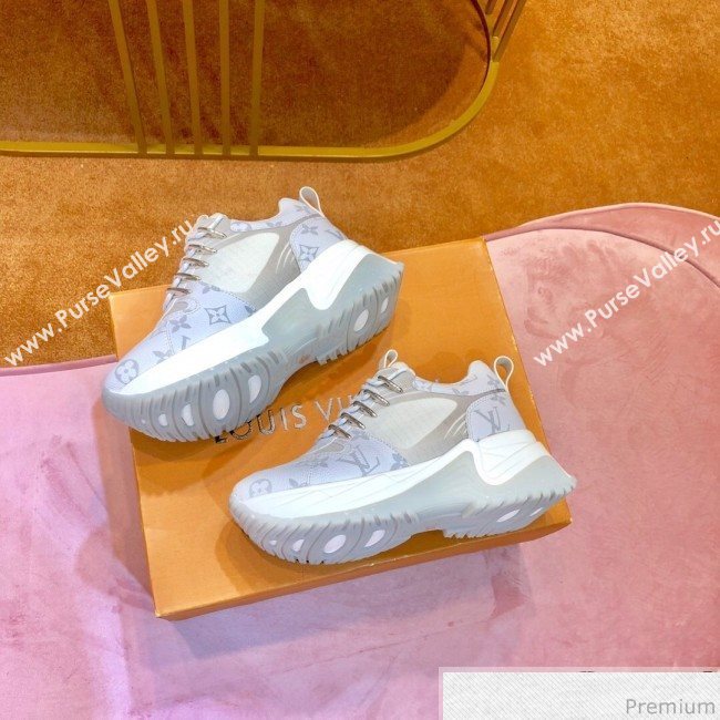 Louis Vuitton Run Away Pulse Sneakers White/Light Gray 2019 (SIYA-9040841)