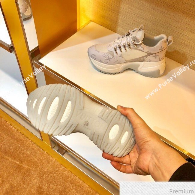 Louis Vuitton Run Away Pulse Sneakers White/Light Gray 2019 (SIYA-9040841)