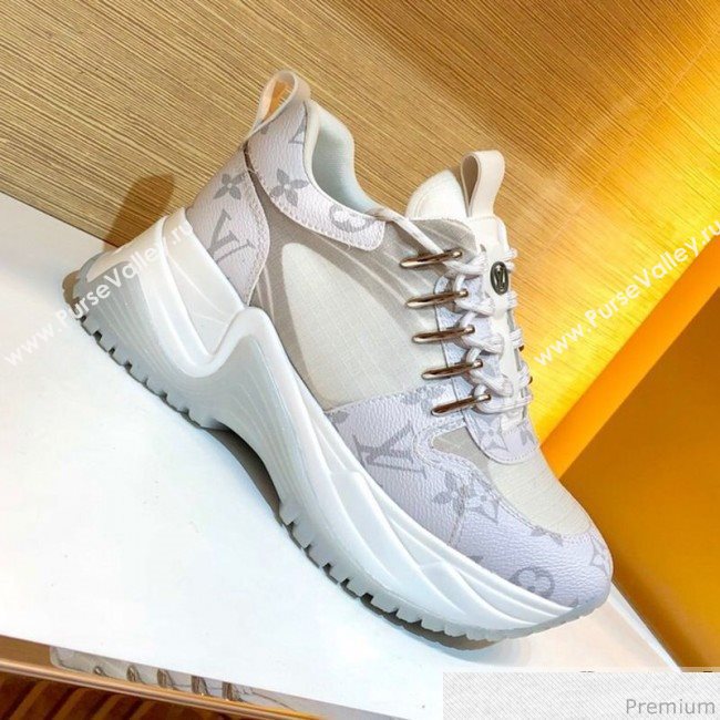Louis Vuitton Run Away Pulse Sneakers White/Light Gray 2019 (SIYA-9040841)