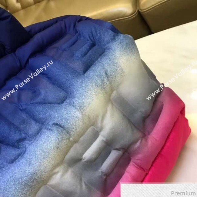 Chanel Down Feather Gradual Top Handle Bag Red/Gray/Blue 2018 (GN-9031515)