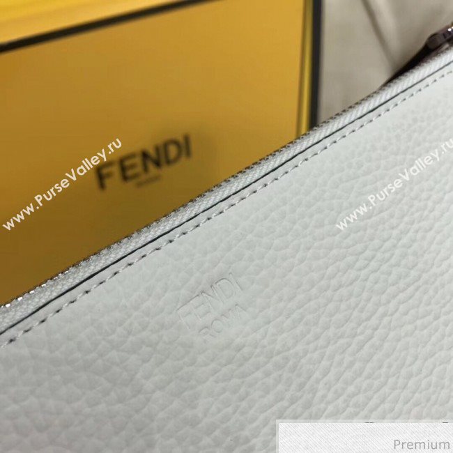 Fendi Roma Calfskin Clutch White 2019 (AFEI-9040407)