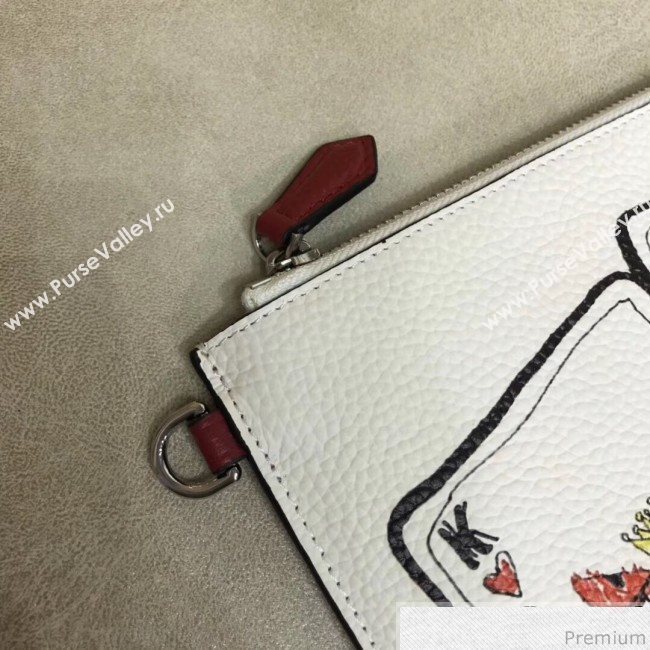 Fendi Roma Calfskin Clutch White 2019 (AFEI-9040407)