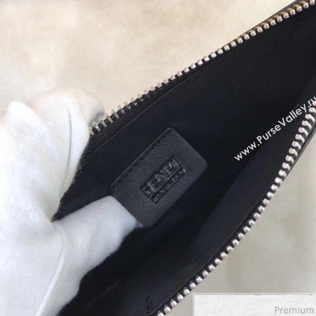 Fendi Roma Calfskin Lettering Clutch Black/Orange 2019 (AFEI-9040410)