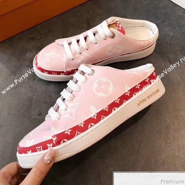 Louis Vuitton Frontrow Open Back Sneaker 1A58DS Pink/Red 2019 (EM-9040431)