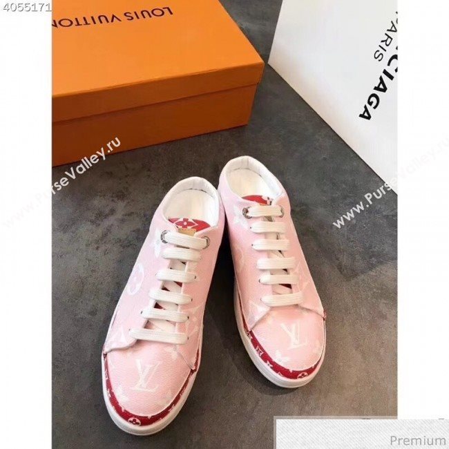 Louis Vuitton Frontrow Open Back Sneaker 1A58DS Pink/Red 2019 (EM-9040431)