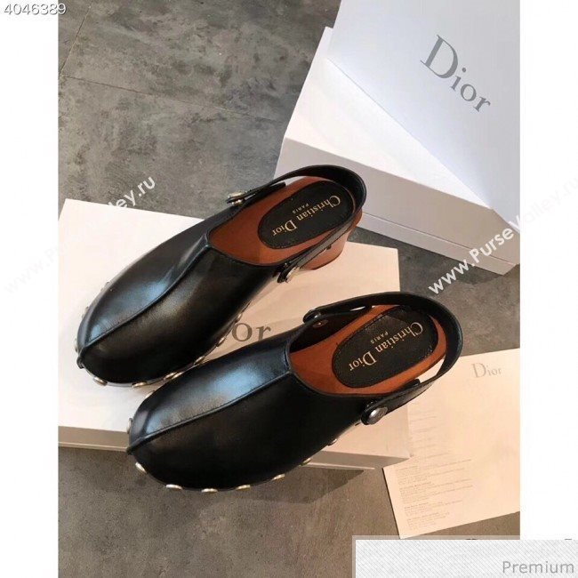 Dior Walk"NDior Slingbacks Mules in Black Calfskin 2019 (EM-9040435)
