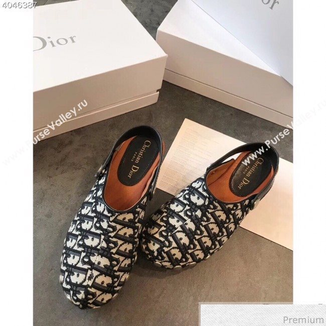 Dior Walk"NDior Slingbacks Mules in Burgundy Oblique Canvas 2019 (EM-9040433)