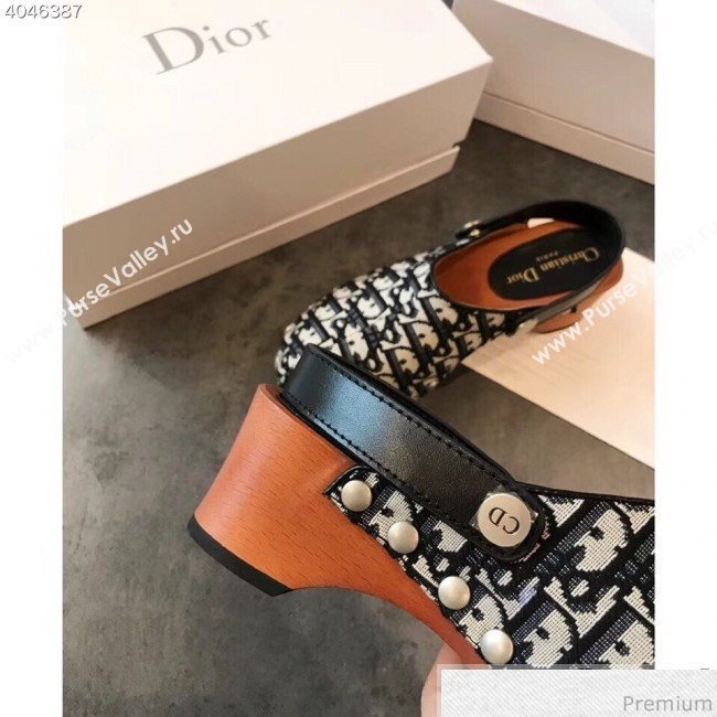Dior Walk"NDior Slingbacks Mules in Burgundy Oblique Canvas 2019 (EM-9040433)