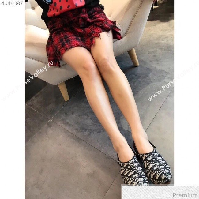 Dior Walk"NDior Slingbacks Mules in Burgundy Oblique Canvas 2019 (EM-9040433)