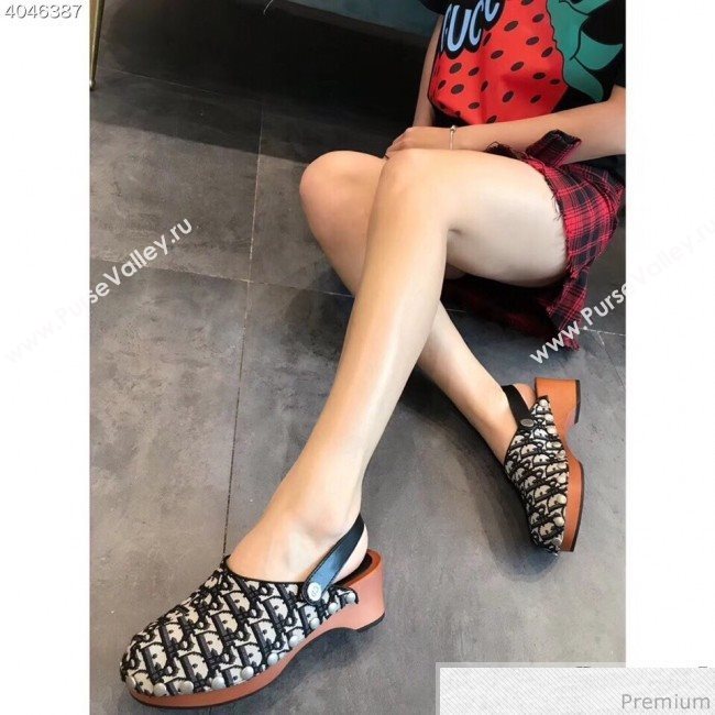 Dior Walk"NDior Slingbacks Mules in Burgundy Oblique Canvas 2019 (EM-9040433)