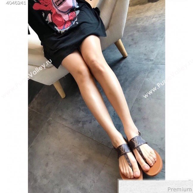 Louis Vuitton Formentera Flat Sandal 1A57VO Monogram 2019 (EM-9040437)
