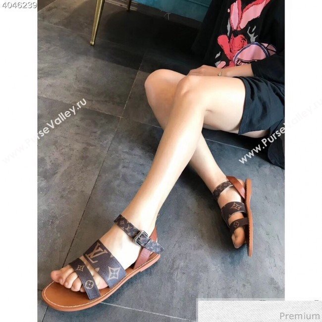 Louis Vuitton Formentera Flat Sandal 1A57ZI Monogram 2019 (EM-9040439)