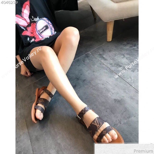 Louis Vuitton Formentera Flat Sandal 1A57ZI Monogram 2019 (EM-9040439)