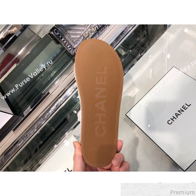 Chanel Cord Flat Sandals G34602 White 2019 (XO-9040441)