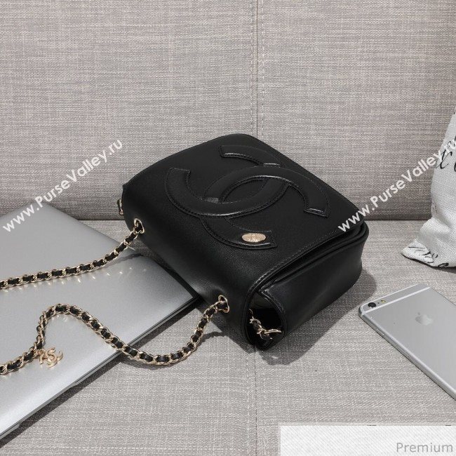 Chanel CC Lambskin Flap Bag AS0321 Black 2019 (FM-9030545)