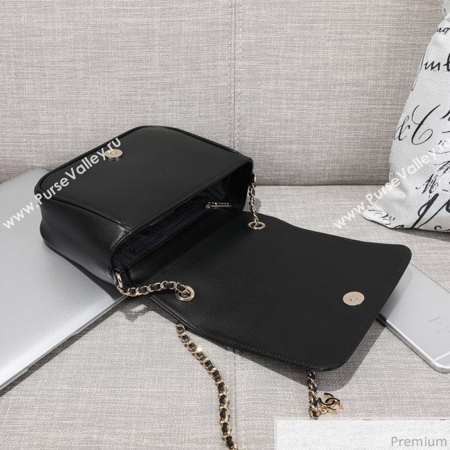 Chanel CC Lambskin Flap Bag AS0321 Black 2019 (FM-9030545)