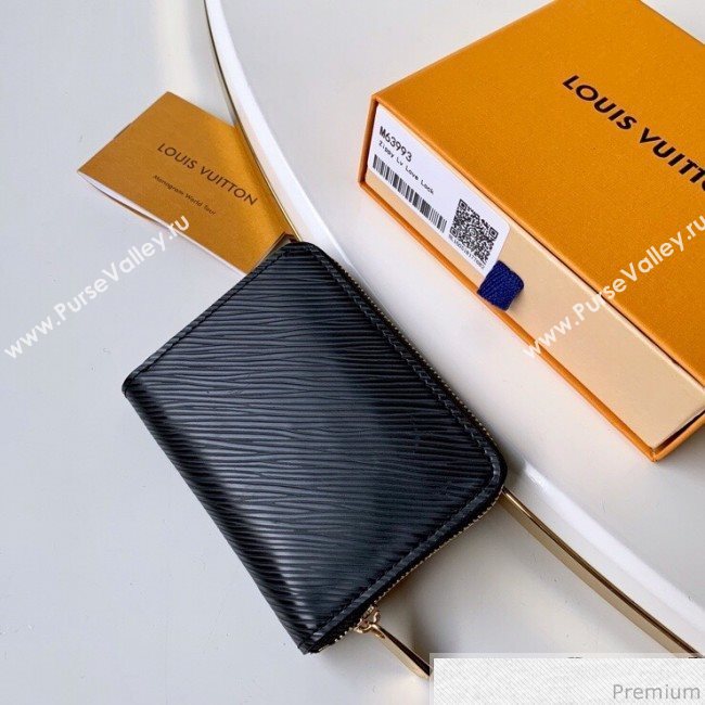 Louis Vuitton Love Lock Zippy Coin Purse in Epi Leather M63993 Black (KD-9030604)