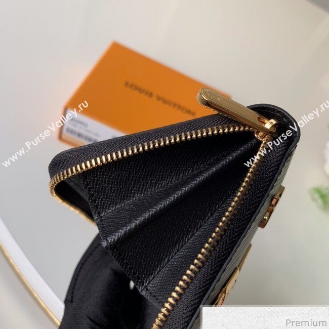 Louis Vuitton Love Lock Zippy Coin Purse in Epi Leather M63993 Black (KD-9030604)