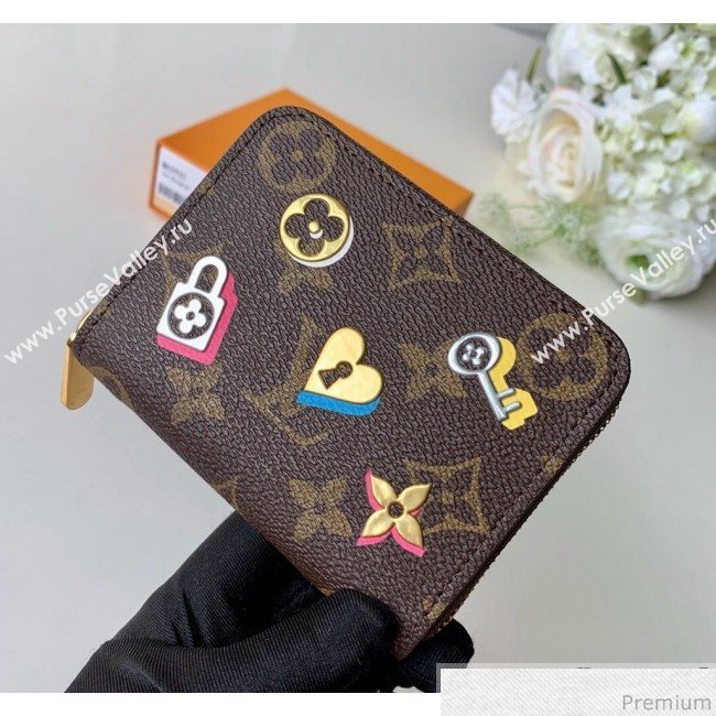 Louis Vuitton Love Lock Zippy Coin Purse in Monogram Canvas M64118 (KD-9030606)