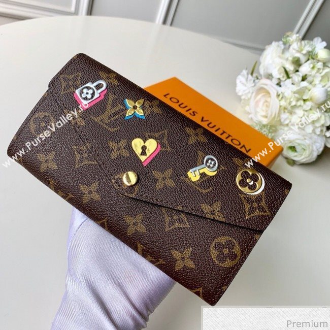 Louis Vuitton Love Lock Sarah Wallet in Monogram Canvas M64117 (KD-9030607)