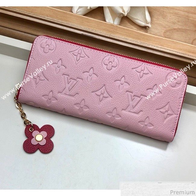 Louis Vuitton Clémence Wallet in Monogram Empreinte Leather M64161 Pink/Red (LVSJ-9030611)