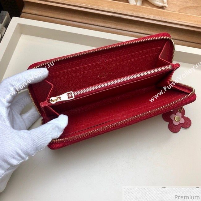 Louis Vuitton Clémence Wallet in Monogram Empreinte Leather M64161 Pink/Red (LVSJ-9030611)