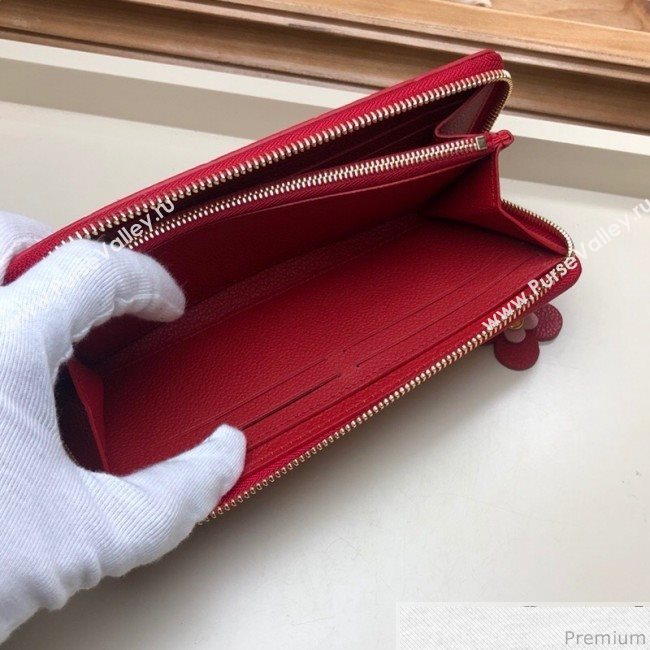 Louis Vuitton Clémence Wallet in Monogram Empreinte Leather M64161 Pink/Red (LVSJ-9030611)