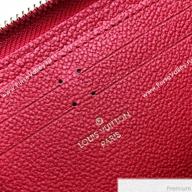 Louis Vuitton Clémence Wallet in Monogram Empreinte Leather M64161 Pink/Red (LVSJ-9030611)