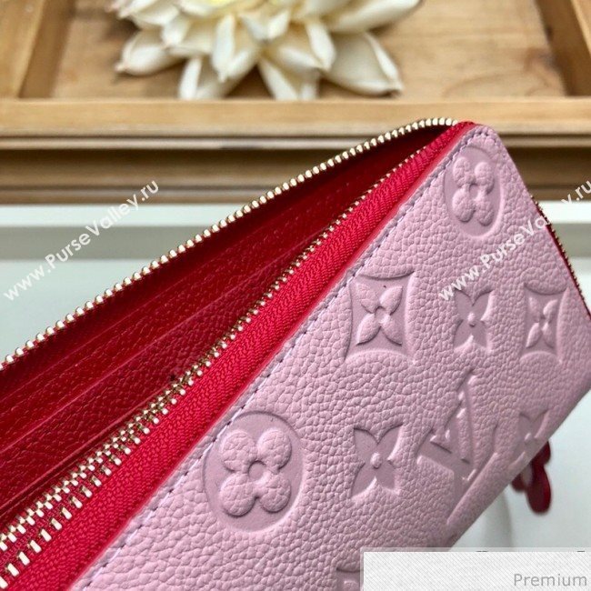 Louis Vuitton Clémence Wallet in Monogram Empreinte Leather M64161 Pink/Red (LVSJ-9030611)