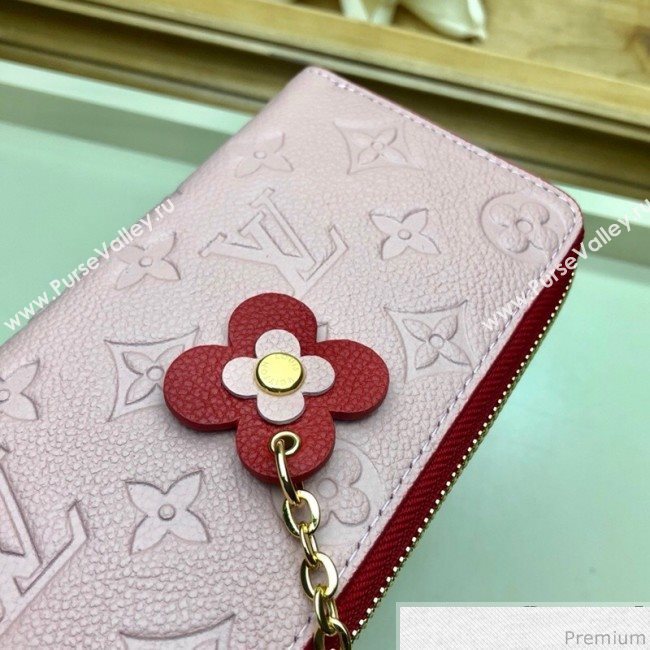 Louis Vuitton Clémence Wallet in Monogram Empreinte Leather M64161 Pink/Red (LVSJ-9030611)