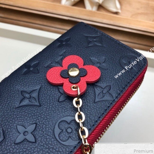 Louis Vuitton Clémence Wallet in Monogram Empreinte Leather M64161 Navy Blue/Red (LVSJ-9030612)