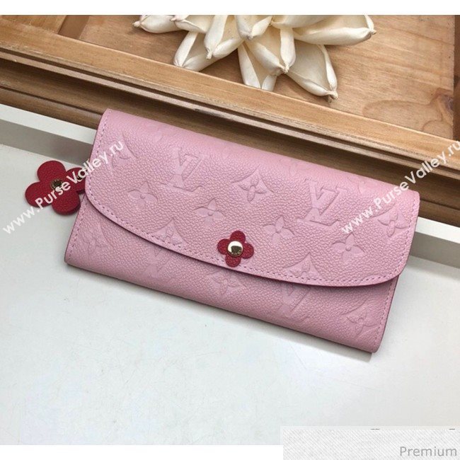 Louis Vuitton Emilie Wallet in Monogram Empreinte Leather M63918 Pink (LVSJ-9030610)