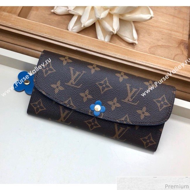Louis Vuitton Emilie Wallet in Monogram Canvas M63895 Blue Jean (LVSJ-9030608)