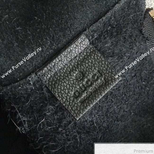 Gucci Print Leather Medium Portfolio Clutch 500981 Black (LGN-9030614)