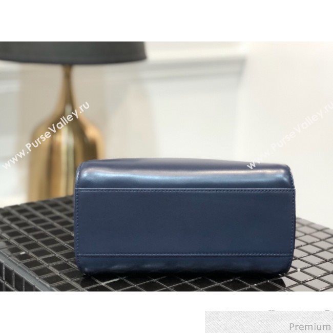 Fendi Lambskin Peekaboo Mini Top Handle Bag Navy Blue/Grey Snakeskin 2019 (QLP-9030618)
