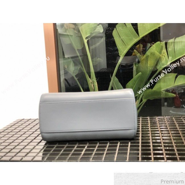 Fendi Lambskin Peekaboo Mini Top Handle Bag Light Grey/Blue 2019 (QLP-9030623)