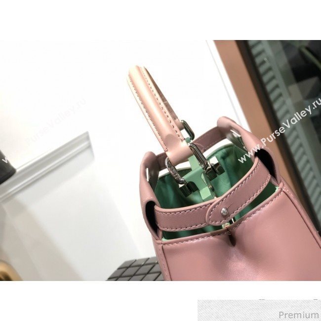 Fendi Lambskin Peekaboo Mini Top Handle Bag Pink/Green 2019 (QLP-9030626)